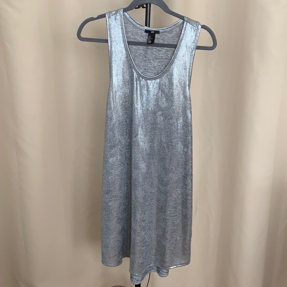 Metallic racer back dress